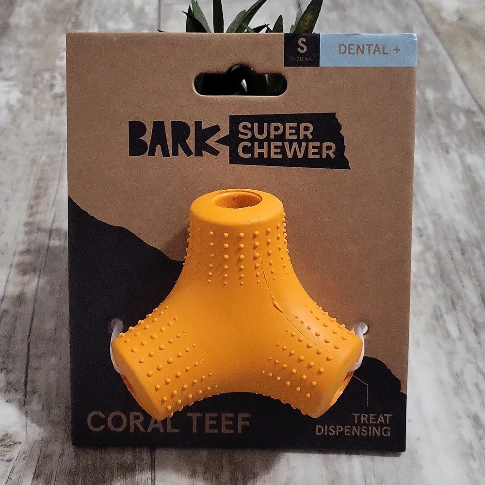 2 Bark Super Chewer Coral Teef Dog Toys